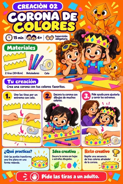 Página de actividad: Corona de colores